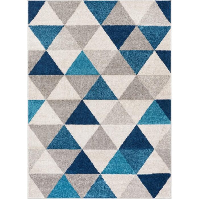Mystic Alvin Blue 8 ft. x 10 ft. Modern Geometric Area Rug