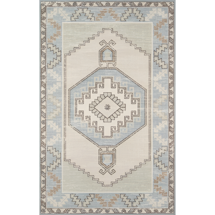 Anatolia ANA-2 Light Blue 8 ft. x 10 ft. Area Rug